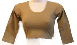 Long sleeve Stretch Choli NATURAL